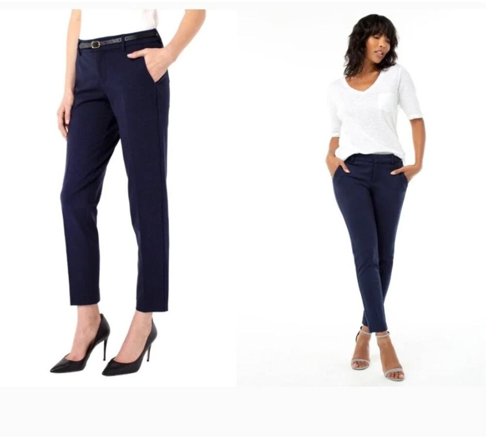 Liverpool Kelsey Knit Trousers 29 8 Navy Cadet Blue Pants Stretch Capsule Career